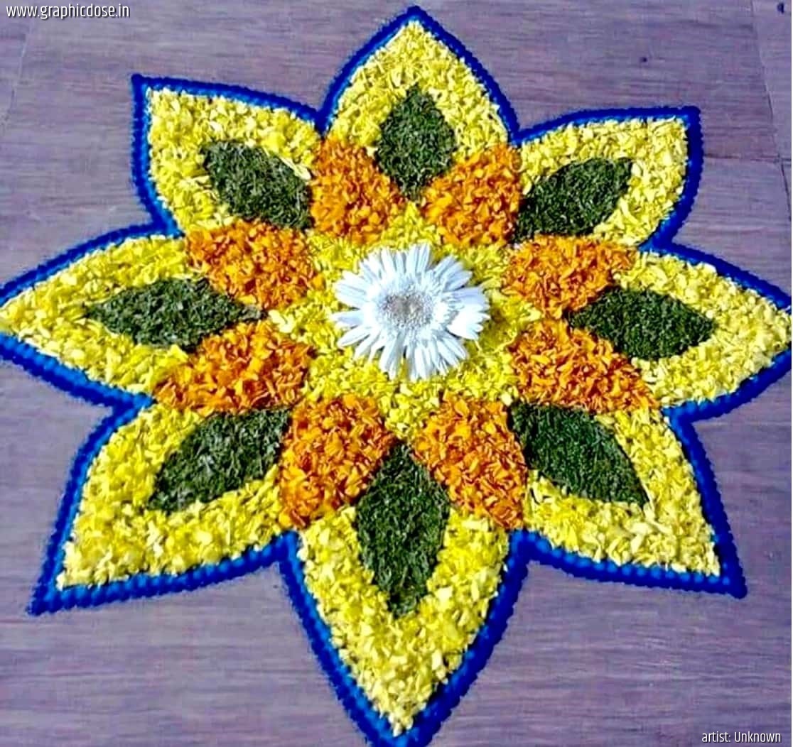 flower rangoli design